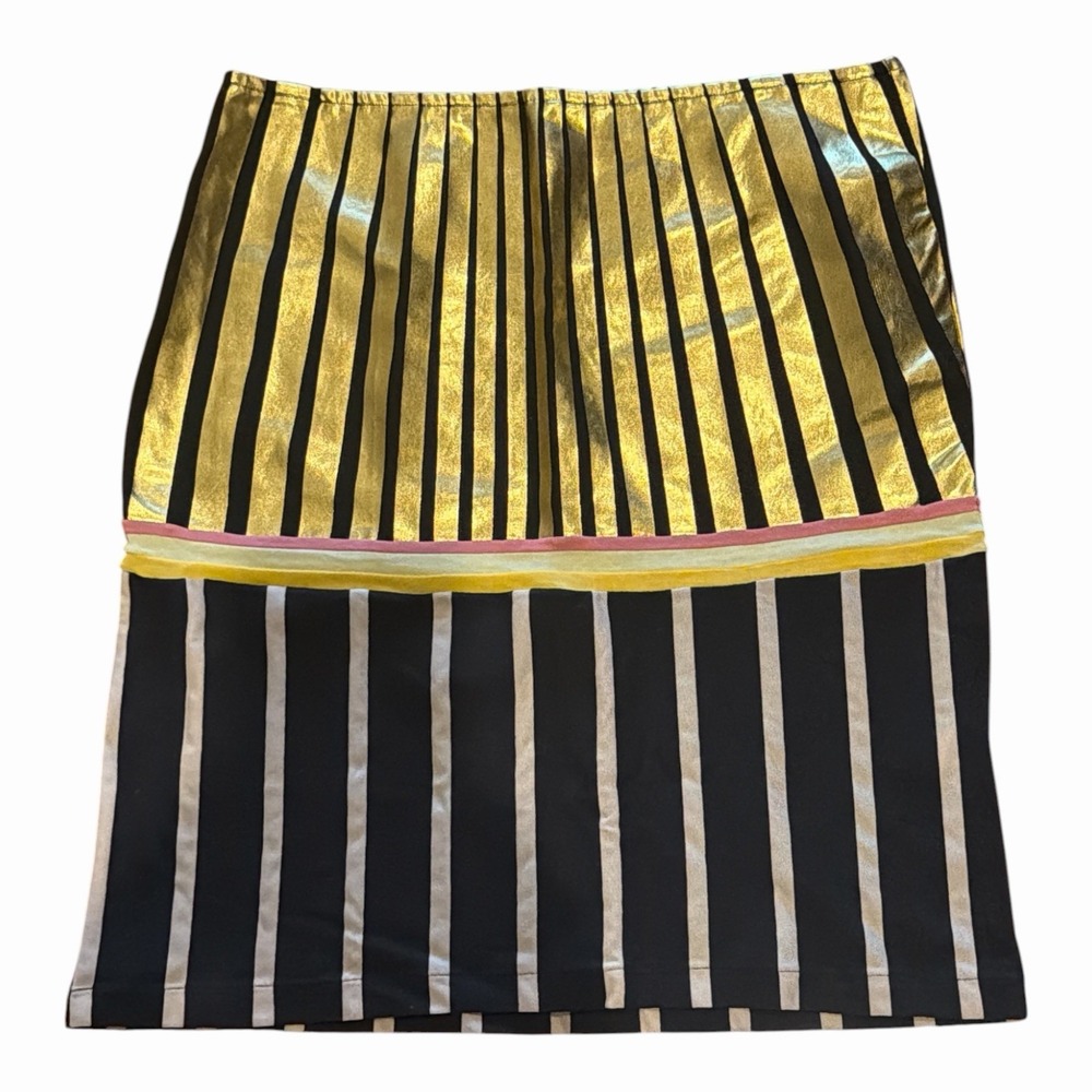 Custo Barcelona Vintage Y2K Multi Colored A-line Pencil Skirt Size 2 Stripe